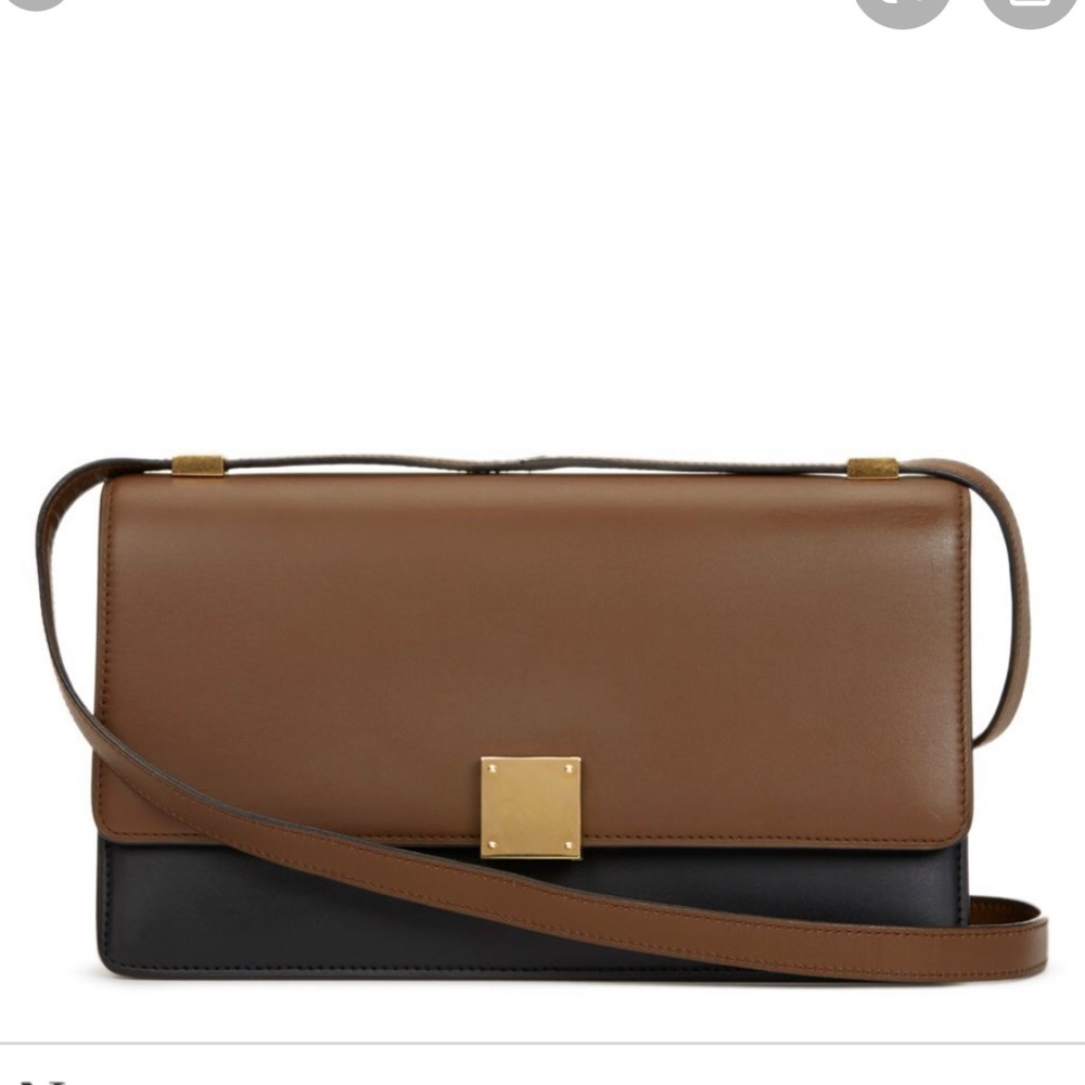 Celine Case Flap Bag Leather Small Brown/Black